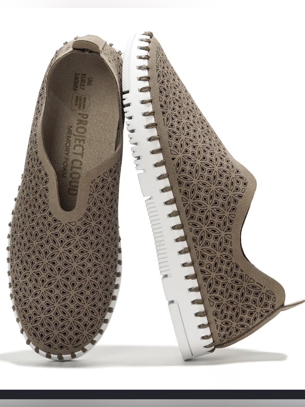 Project Cloud Taupe Lightweight Slip-On Sneakers